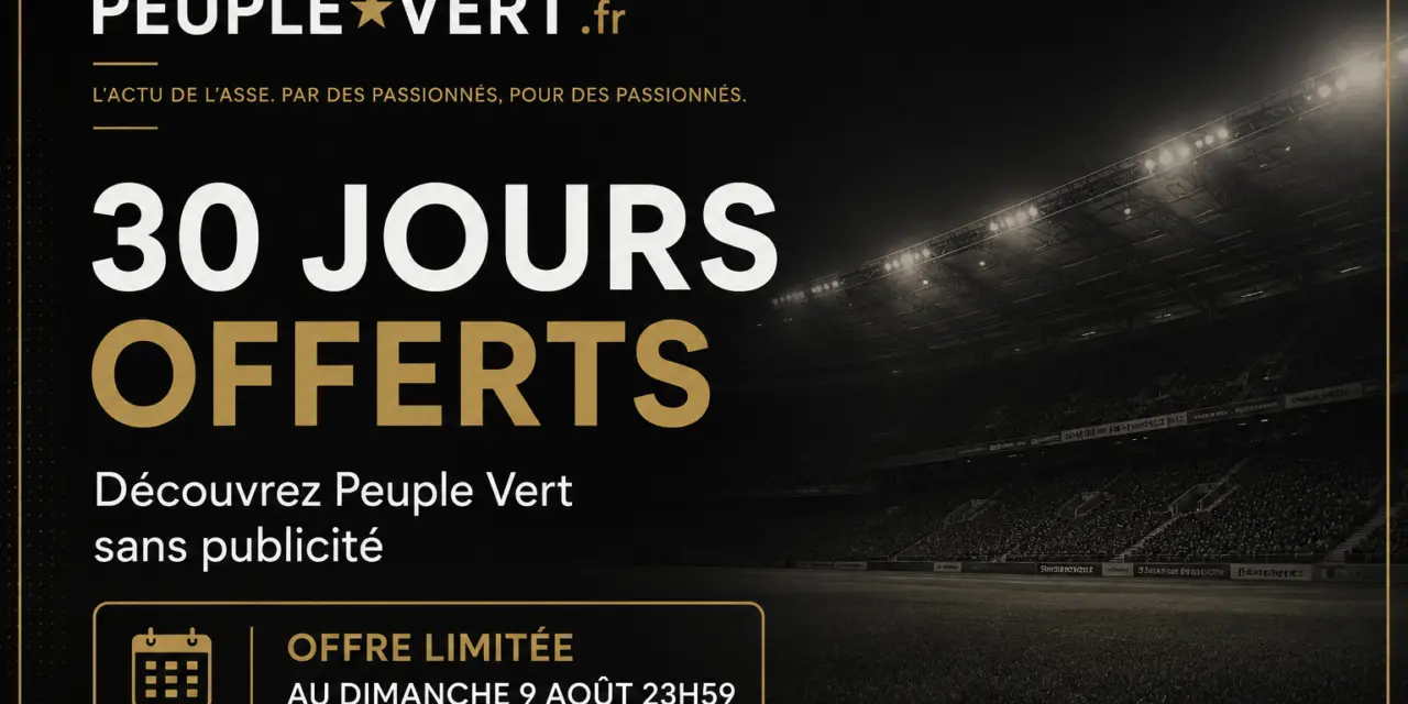 Grosse surprise pour ce week-end de reprise des Verts