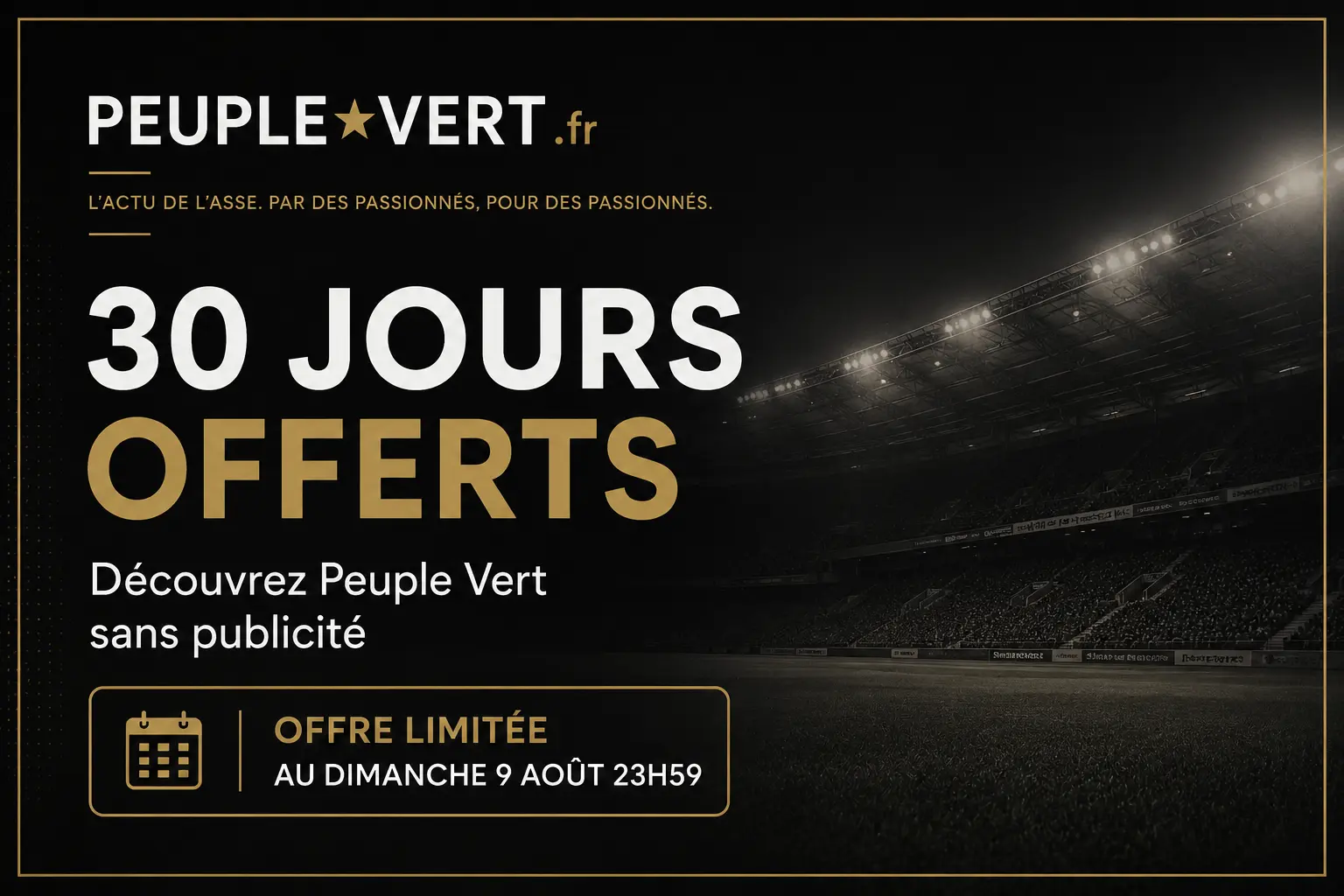 Grosse surprise pour ce week-end de reprise des Verts