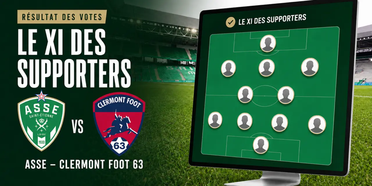 ASSE &ndash; Clermont : d&eacute;couvrez le XI type des supporters