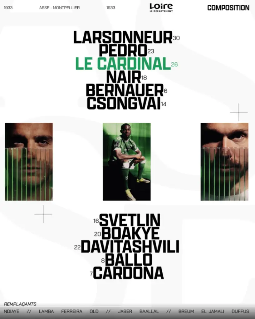 ASSE : La compo des Verts face au MHSC