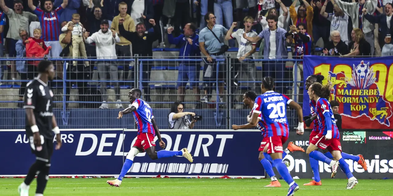 Dennis Appiah marque et fait tomber le leader avec Caen